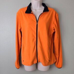 Cross Sportswear Orange Fleece Zip Up Jacket